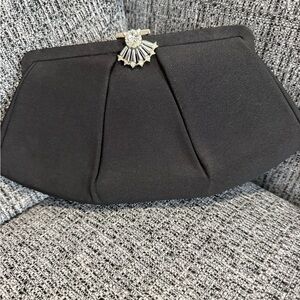 50’s Vintage Tina Black Clutch